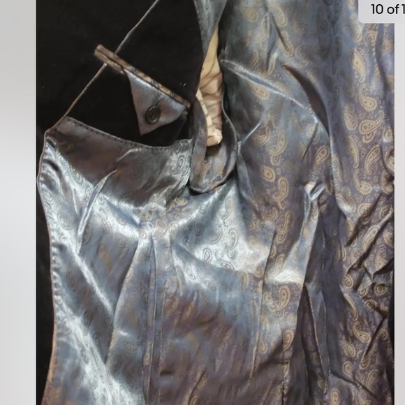 Perry Ellis Men Blazer Navy Blue Corduroy 2 Buttons 40R 100% Cotton - Picture 4 of 11